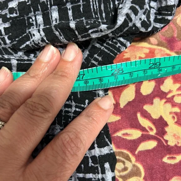 Ali Miles Womens Plus Black Short Sleeve Button Up Asymmetrical Blouse Sz 2X - Picture 10 of 10